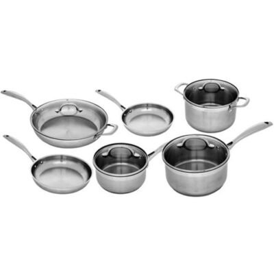 Premium Steel Stainless Steel Cookware 6 Piece Set by Swiss Diamond
