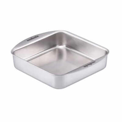 Essteele Clad Ovenware Stainless Steel Square Roasting Pan 20.5cm x 20.5cm x 5cm  - Best, Luxury Cookware - Made in Italy